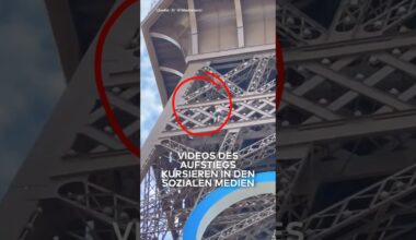 OLYMPIA 2024: Schock in Paris! Mann klettert auf den Eiffelturm I WELT #shorts