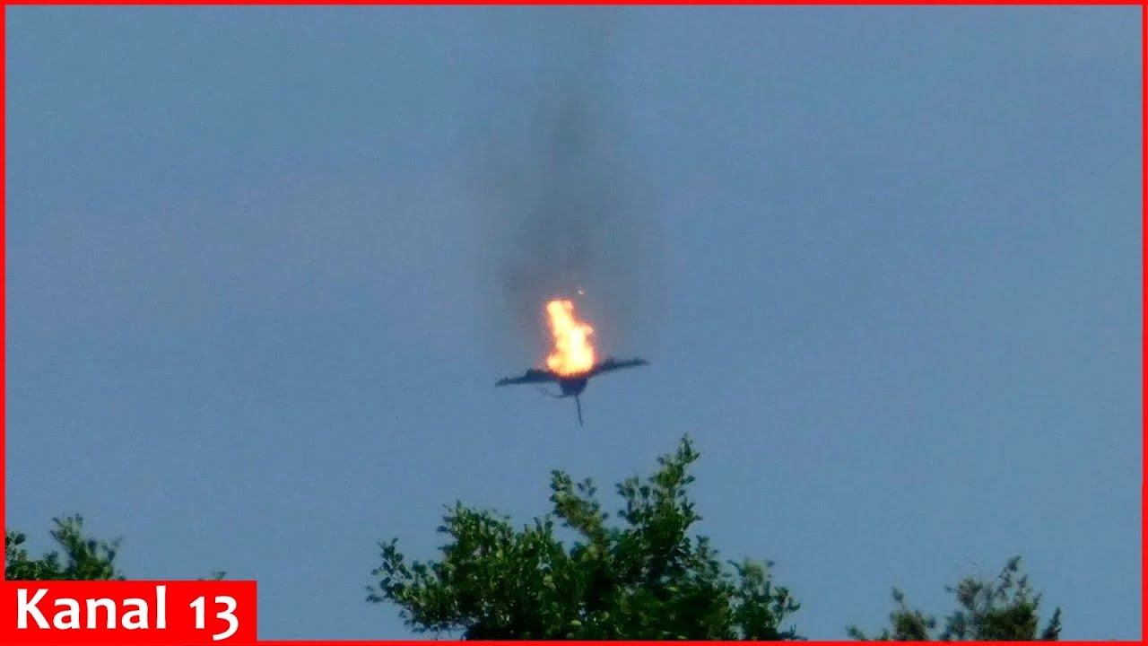 The first Su-34 aircraft trying to bomb the Ukrainian army in Kursk was shot down