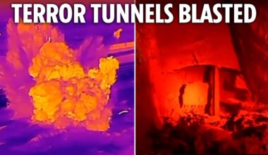 Explosive footage shows Israel obliterating 50 terror tunnels to stop Hamas 'raising its head'