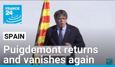 Catalan separatist Puigdemont evades capture on chaotic return to Spain • FRANCE 24 English