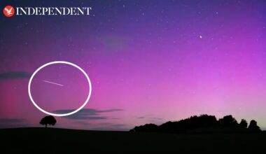 Timelapse of Perseid meteor shower and northern lights seen from north Yorkshire