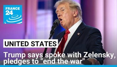 Trump says spoke with Zelensky, pledges to "end the war" • FRANCE 24 English