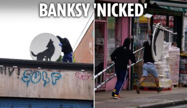 New Banksy piece ‘STOLEN’ just minutes after secretive artist shared pictures of latest work