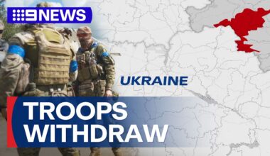 Russia withdraws troops from Ukraine amid incursion | 9 News Australia