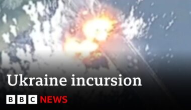 Ukraine attack destroys key Russian bridge in Kursk region | BBC News