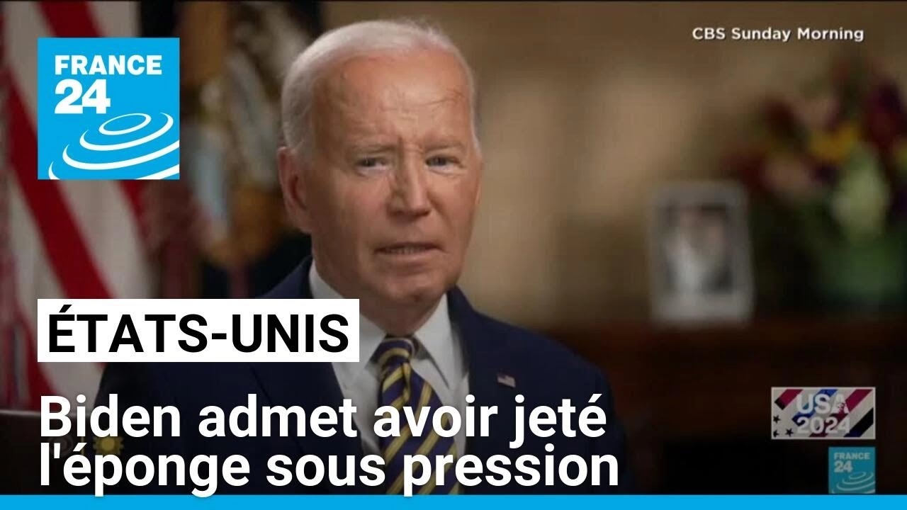 Joe Biden admet avoir jeté l'éponge sous pression de son camp démocrate • FRANCE 24