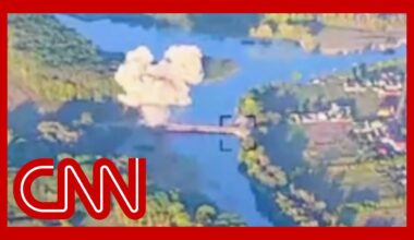 Dramatic video shows Ukrainian troops blowing up bridge in Kursk region