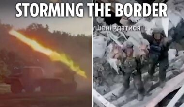 Inside Ukraine's dramatic storm of Russia's border as explosives and tanks destroy enemies