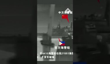 Chinese and Philippine coast guard boats collide in South China Sea