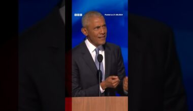 Barack Obama takes aim at Donald Trump during DNC speech. #Obama #Trump #BBCNews