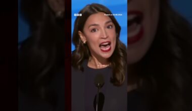 Alexandria Ocasio-Cortez tells DNC crowd that "Kamala is for you" #DNC #Harris #AOC #BBCNews