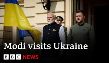 Indian PM Narendra Modi visits Ukraine's President Volodymyr Zelensky | BBC News