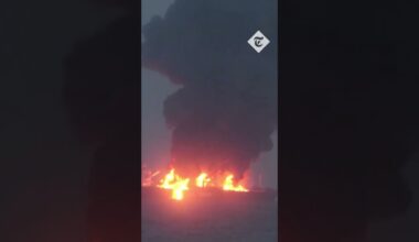 Fireball erupts from oil tanker after Houthi strike