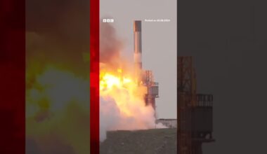 Rocket engine explodes during launch test in Scotland. #Shetland #Rocket #BBCNews