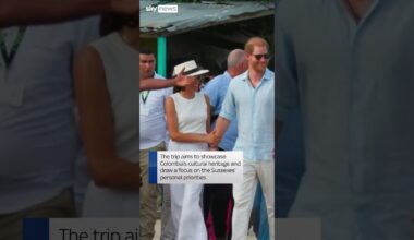 Colombia: Prince Harry and Meghan take part in drums workshop in Cartagena