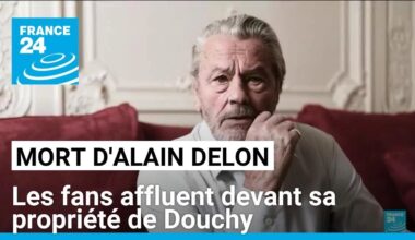 Mort d'Alain Delon : des dizaines de personnes viennent lui rendre hommage à Douchy • FRANCE 24