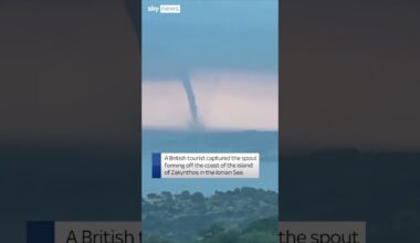 Waterspout off Greek coast