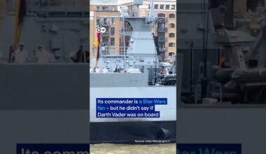 German warship blasts Imperial March in London  | DW News