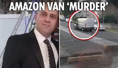 Driver hurtles off in stolen Amazon van after delivery man ‘dragged to death’ amid 2nd suspect hunt