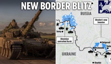 Ukraine launches attack on SECOND Russian region as hundreds of troops try to smash into Belgorod