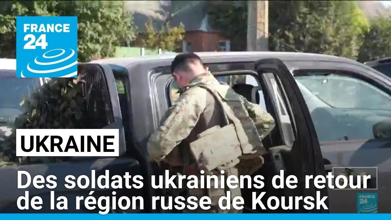 Ukraine : à Soumy, des soldats ukrainiens en partance ou de retour de la région russe de Koursk