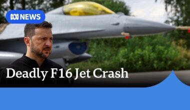 F16 crash kills Ukrainian pilot, Russia strikes for third time in four days | ABC News