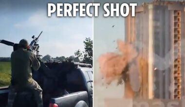 Incredible moment Ukrainians shoot down incoming Russian cruise missile as Putin blitz rocks Kyiv