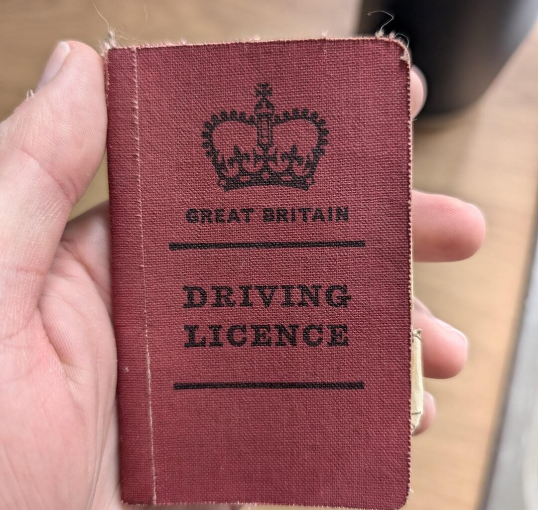 I found an original driving license from 1975 during a house clearance