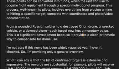 Robert Magyar reveals details of a new program for Ukrainian drone pilots that offers financial rewards for hitting specific targets. The program also allows pilots to accumulate points, which can be converted into drone equipment for their units.