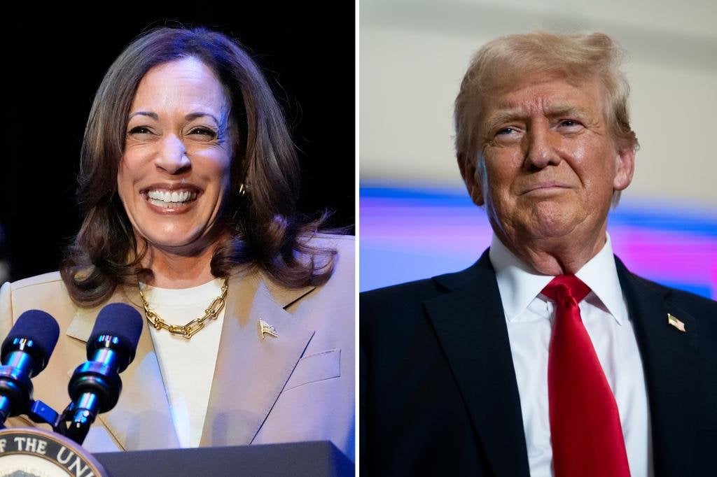 Kamala Harris erases Donald Trump’s advantage in battleground states: poll