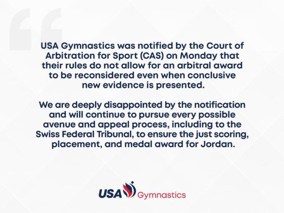 USAG confirms denied appeal