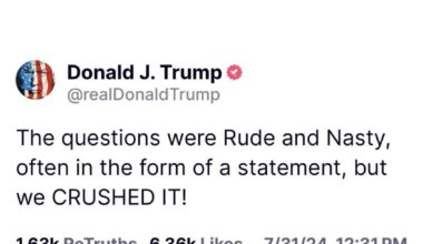 Trump just took to his social media to announce that he “crushed it” during his appearance at the National Association of Black Journalists conference