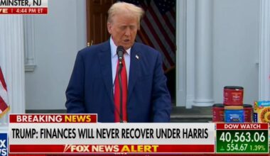 Trump warns of 1929-style crash if Harris wins – just as Fox News ticker shows stock market at near-record high