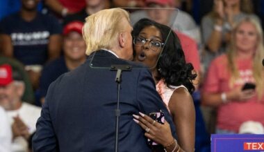 Donald Trump says he'll 'never go back to Melania' after being kissed by supporter in Chick-fil-A