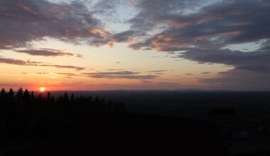 Sunset over Pallas fells, Lapland, Finland [OC]