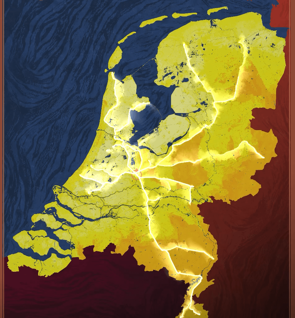 [OC] Trails of out outgoing trains from Utrecht Centraal (11-6-24 - 09:00-12:00) - NS API