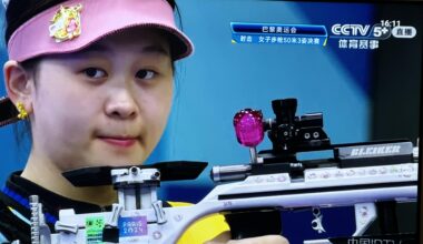 Adding another meme to olympics shooting. Chinese athlete rocking a hello kitty theme rifle at the olympics