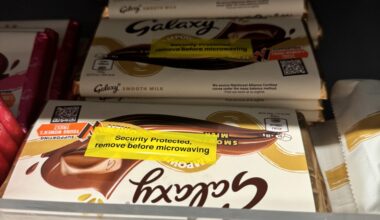 Sad day when they security tag individual chocolate bars imo.