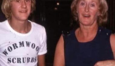 Nicholas Lyndhurst with his mum at Pontins in 1976