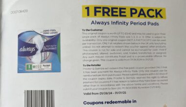 Free hygiene products coupons