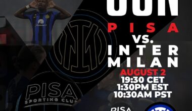 [DonyellFreak] Tomorrow on all my streams DonyellFreak on Twitch, TikTok, YouTube, Kick & Instagram we'll have Pisa vs Inter Milan join me on the pitch ⚽