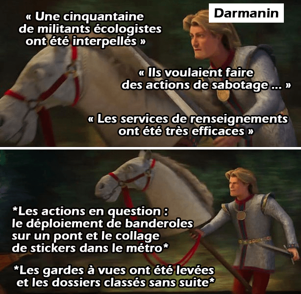Darmanin et les actions de "contestation radicale" d'Extinction Rebellion