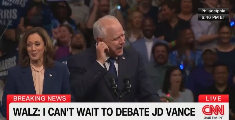 Tim Walz Brings Down the House with Roast of JD Vance: ‘I Can’t Wait to Debate the Guy – That Is If He’s Willing to Get off the Couch’