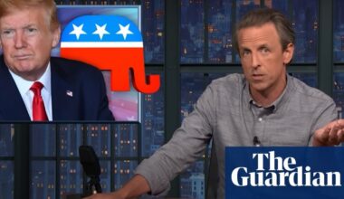 Seth Meyers on Trump’s stump speech: ‘Like a drunk magician at a five-year-old’s birthday party’