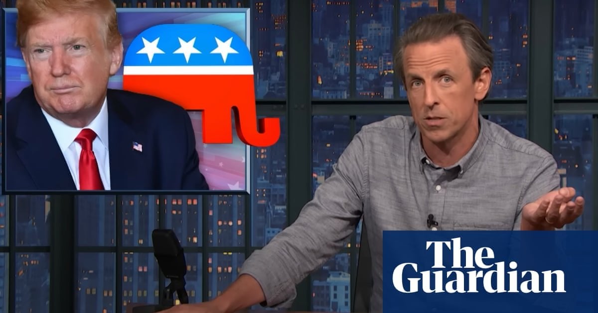 Seth Meyers on Trump’s stump speech: ‘Like a drunk magician at a five-year-old’s birthday party’