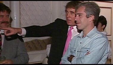 Video shot by NBC shows Donald Trump at Mar-a-Lago with Jeffrey Epstein.