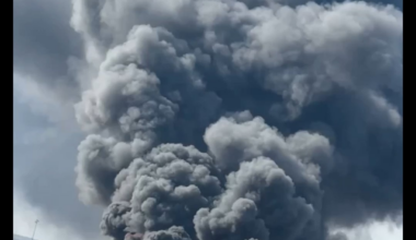 The fire spread to other tanks. Kamensky district Rostov region( 48.457182835839454, 40.33248130798473 ) (more info in the comments)