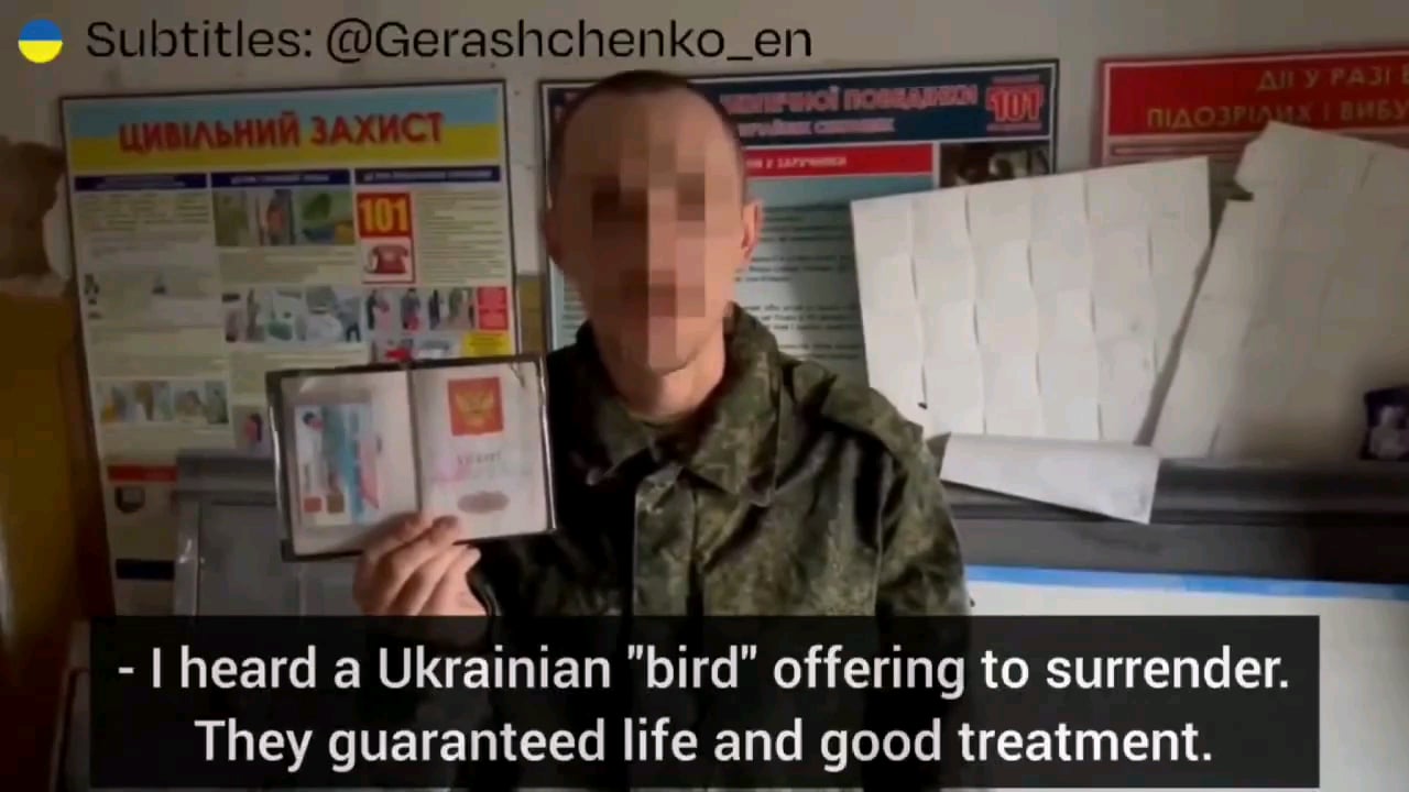 Ukrainian military used a drone with a loudspeaker to convince a Russian soldier to voluntarily lay down his arms and surrender.