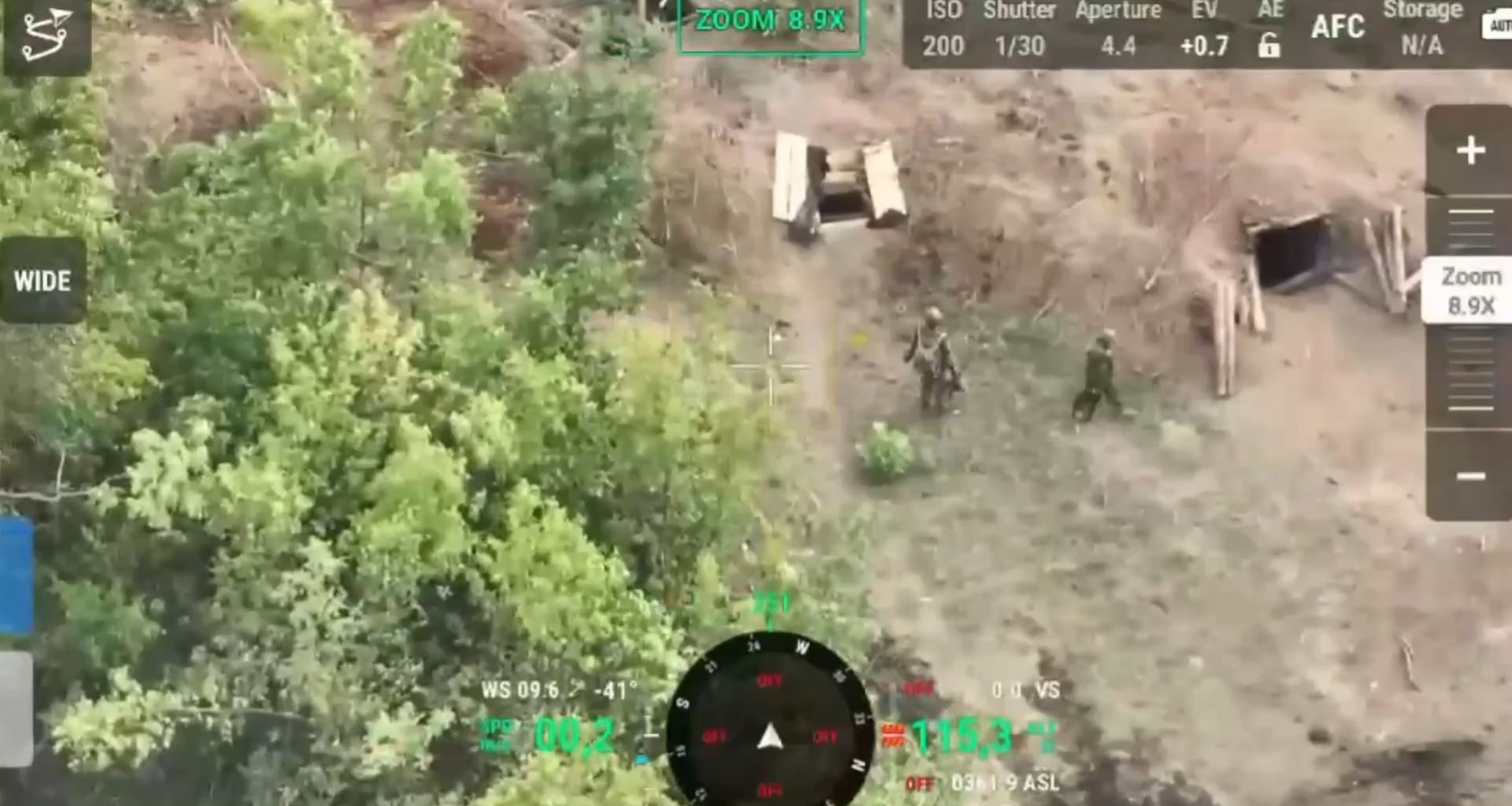 Operators of the Strike Drone Company (47 OMBr) observe multiple Russians enter a dugout, 3 consecutive FPV drone strikes hit the entrance, no one was observed leaving afterwards.