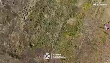 Ukrainian observation drone rammed Russian observation drone from above and it crashed, direction of Bakhmut. Pomsta border guard Brigade, published on August 9, 2024